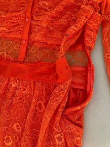 Krásné krajkové košilové maxi šaty - nové vel. 38 - 7
