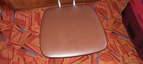 Retro jídlení židle koženka/chrom - sada 3 kusů / barev - 7
