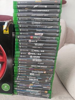 Xbox one X konzole, kinect, volant, hry - 7