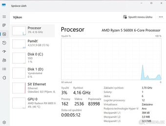 Ryzen 5 5600X, RX 6800XT 16GB, 32GB RAM, 1TB SDD - 7