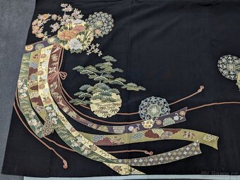 Černé dámské kimono Tomesode - 7