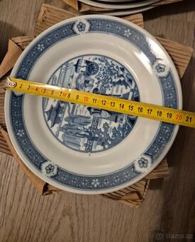 Modro bílé talíře a misky s čínským motivem 16ks - 7