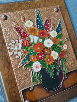 Ručně vyráběný měděný obrázky od Nentwig (1960-1970) - 7