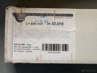 Koupelnový odtokový žlab ke zdi, 800mm, nererz - 7