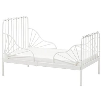 Prodloužitelna postel IKEA MINNEN, bílá, 80×200 cm, 2ks - 7
