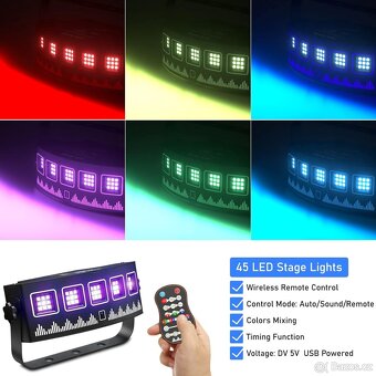 Stroboskopické světlo pro párty - LED 2ks Cena za vše - 7