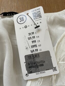 Bílé letní šaty s krajkou / šaty přes plavky - Orsay 38 - 7