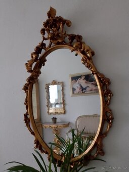 Konzola s anjelmi so zrkadlom -barokní - 7