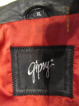 Dámská kožená bunda - křivák SLEVA - 7