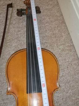 Staré dětské housle cca 51 cm + smyčec + furtál - čtěte - 7