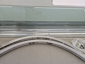 Sprchová zástěna 90x90 čtvrtkruh, díly - 7