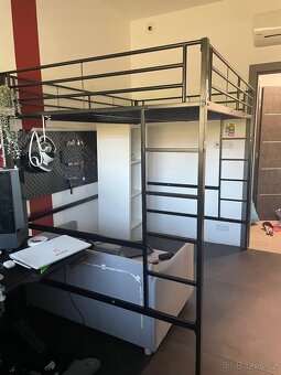 Kovová patrová postel s ochranou proti vypadnuti - 7