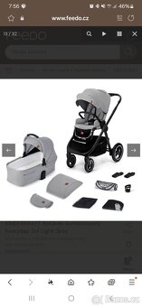 KINDERKRAFT Kočárek kombinovaný Everyday 2v1 Light Grey - 7