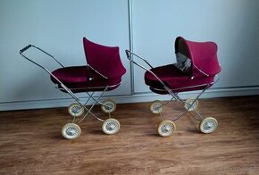 Retro kočárek pro panenku zn. TDV Duchcov - 7
