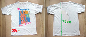 Originál vintage 80's triko California - Hollywood - 7