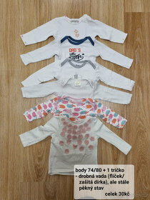 dětské oblečení  body a trika 74/80 - 7