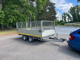Bržděný , elektrický, třístranný sklápěč s klecí, 3000 kg - 7