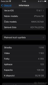 Prodám Iphone SE 3 (2022) 128gb Midnight černý - 7