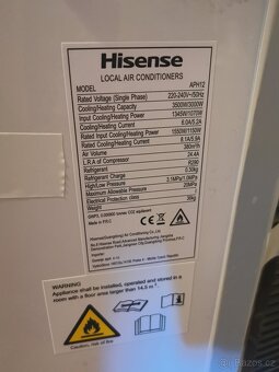 Mobilní klimatizace Hisense APH12 – NOVÁ, NEPOUŽITÁ - 7