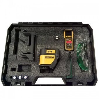 DeWALT SET laserový kříž zelený + dálkoměr v kufru - 7