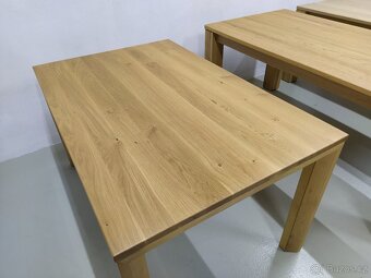 Sleva - Nový rozkládací stůl dub masiv 90x180+2x45 cm - 7