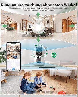 Chytrá vnitřní kamera/chůvička s duálním objektivem 360° - 7