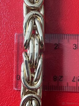 Zlato / zlatý náramek královská vazba - 7