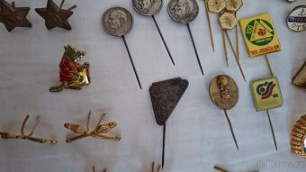 Různé odznaky z armády, včelařství, náboženství, atd - 7