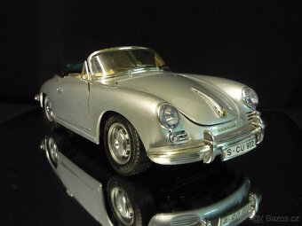 Porsche 356 B Cabrio stříbrné Bburago 1/18 - 7