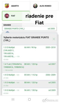 Riadenie Fiat Alfa Romeo Abarth - 7