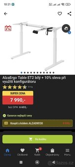 Elektrický polohovací pracovní stůl Alza Ergo - 7