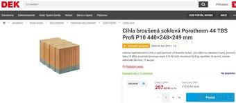 Cihla broušená soklová Porotherm 44 TBS zateplená - 7