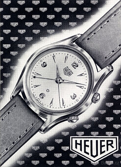 Vzácné švýcarské starožitné pozlacené hodinky HEUER alarm - 7