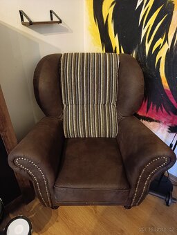 Gauč, křeslo a taburet Asko - 7