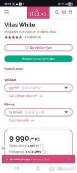 Prsten z bílého zlata - 7