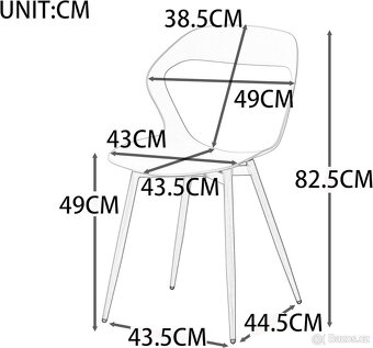 Nový set jídelních židlí, žluté, 4 kusy - 7