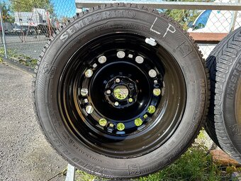 Zimní plechová sada 5x100 r15 + pneu 185/60/15 TOP STAV - 7