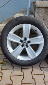 Alu kola 5x112 r17 Istanbul originál vw Passat b8 letní pneu - 7