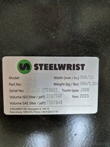 Lopaty Steelwrist original na bagre 15-20 ton S60 - 7