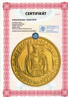 Svatováclavský dukát 2018 s puncem, pouze 100 ks - 7