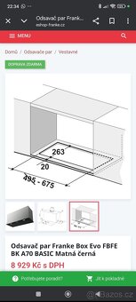 Odsavač par Franke FBFE BK A70 basic - 7