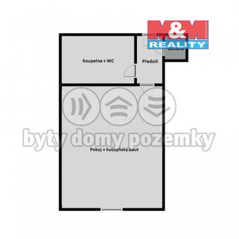 Pronájem bytu 1+kk, 20 m², Milevsko, ul. B. Němcové - 7