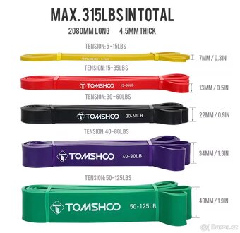 Sada odporových gum Tomshoo-5ks - 7