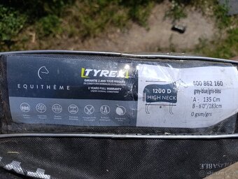 Nepromokavá deka Equitheme 0 g, 1200 D, antracitová, 135 cm - 7