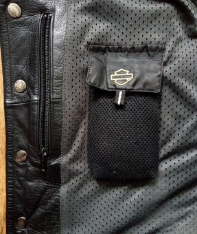 Prodám koženou reflexní vestu Harley Davidson Skull - 7