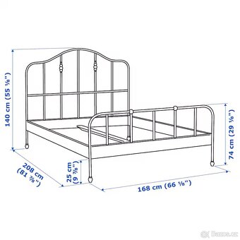 Postel Sagstua 160cm +nosník+2x rošt LÖNSET - 7