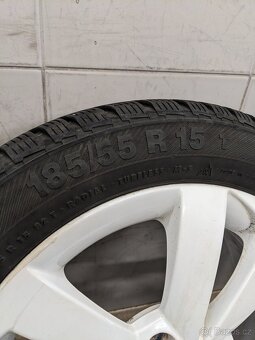 Kompletní zimní ALU kola 185/55 R15 s Barum pneu - 7