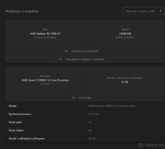 Herní PC RYZEN 9 5900X,RX 7800XT 16 GB,32 GB RAM,2 TB SSD - 7