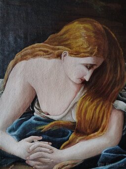 obraz MÁŘÍ MAGDALENA, akt, olej, F. Dobřanský 1931, 162x87cm - 7