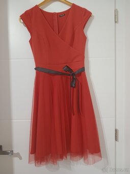 Červené šaty Bára styl - 7